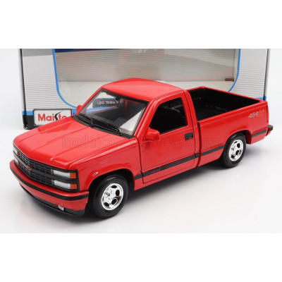 MAISTO CHEVROLET 454 SS PICK-UP 1993 - RED 1/24
