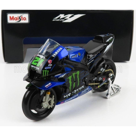 MAISTO YAMAHA YZR-M1 TEAM YAMAHA MONSTER ENERGY N 21 MOTOGP SEASON 2022 FRANCO MORBIDELLI - BLUE 1/18