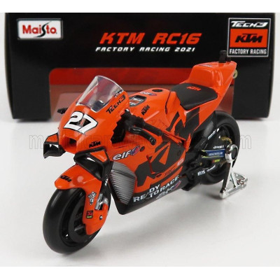 MAISTO KTM RC16 TECH3 KTM FACTORY RACING TEAM N 27 MOTOGP 2021 IKER LECUONA - ORANGE BLACK 1/18