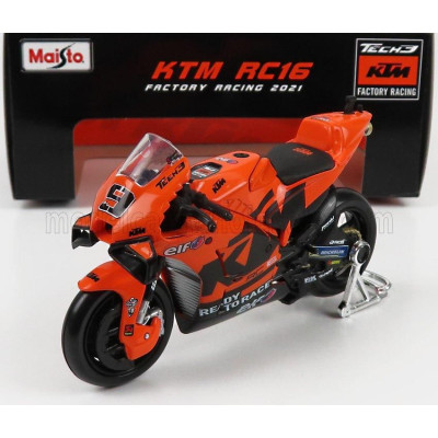MAISTO KTM RC16 TECH3 KTM FACTORY RACING TEAM N 9 MOTOGP 2021 DANILO PETRUCCI - ORANGE BLACK 1/18