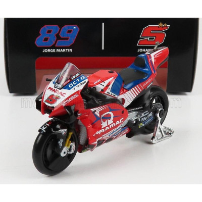 MAISTO DUCATI DESMOSEDICI GP21 PRAMAC RACING TEAM N 5 MOTOGP 2021 JOHANN ZARCO - RED 1/18