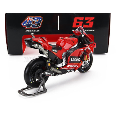 MAISTO DUCATI DESMOSEDICI GP22 TEAM LENOVO N 43 MOTOGP SEASON 2022 JACK MILLER - RED 1/18