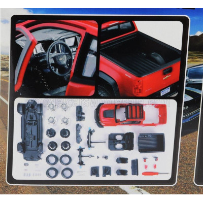 MAISTO CHEVROLET COLORADO ZR2 PICK-UP 2017 - RED BLACK 1/27