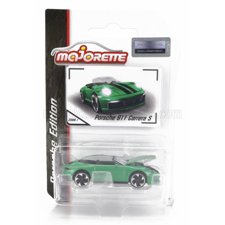 MAJORETTE PORSCHE 911 991 CARRERA S CABRIOLET 2015 - GREEN 1/64