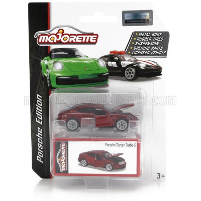 MAJORETTE PORSCHE TAYCAN TURBO S 2019 - RED 1/64