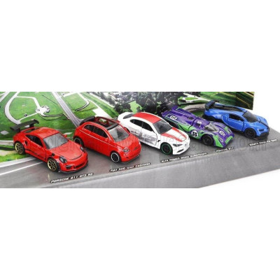 MAJORETTE PORSCHE SET 5X 911 991 GT3 RS COUPE 2017 - BUGATTI CHIRON N 16 2018 - 500e ELECTRIC CAR CABRIOLET OPEN 2020 - ALFA ROM