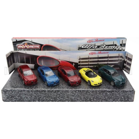 MAJORETTE ALFA ROMEO SET 5X 4C SPIDER 2015 - 2X GIULIA QUADRIFOGLIO 2016 - 2X TONALE 2023 - VARIOUS 1/64