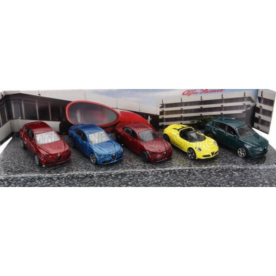 MAJORETTE ALFA ROMEO SET 5X 4C SPIDER 2015 - 2X GIULIA QUADRIFOGLIO 2016 - 2X TONALE 2023 - VARIOUS 1/64