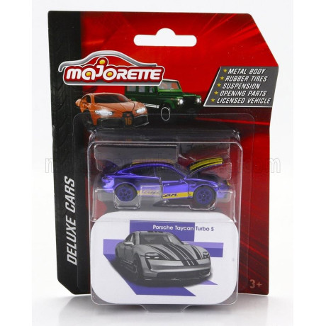 MAJORETTE PORSCHE TAYCAN TURBO S 2019 - BLUE YELLOW 1/64
