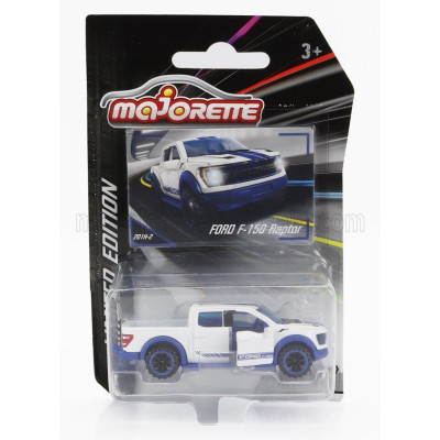 MAJORETTE FORD USA F-150 PICK-UP RAPTOR 2017 - WHITE BLUE 1/64