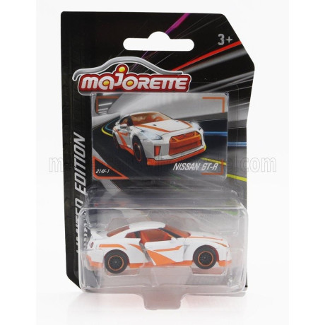 MAJORETTE NISSAN SKYLINE GT-R (R35) COUPE 2009 - WHITE ORANGE 1/64
