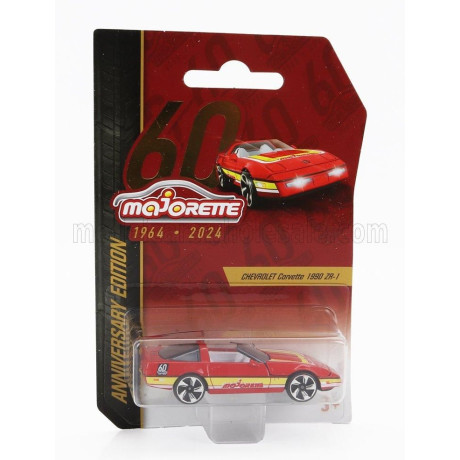 MAJORETTE CHEVROLET CORVETTE ZR-1 SPIDER 1990 - RED YELLOW 1/64