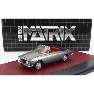MATRIX SCALE MODELS ALFA ROMEO GIULIA GTC CABRIOLET OPEN 1964 - SILVER 1/43
