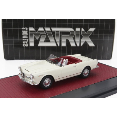 MATRIX SCALE MODELS ALFA ROMEO 2600 SPIDER CABRIOLET OPEN 1962 - WHITE 1/43