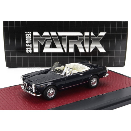 MATRIX SCALE MODELS ALFA ROMEO 2600 SPIDER CABRIOLET OPEN 1962 - DARK BLUE 1/43