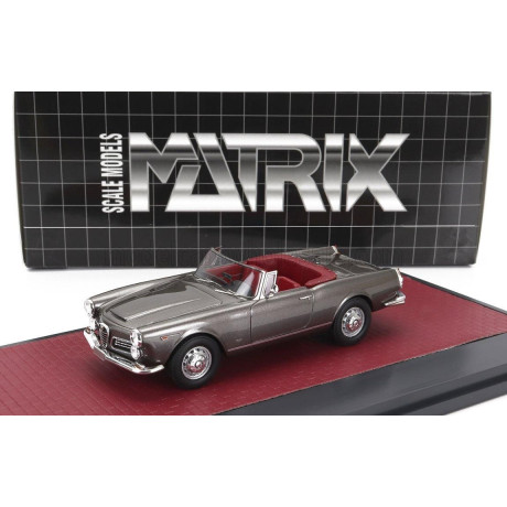 MATRIX SCALE MODELS ALFA ROMEO 2600 SPIDER CABRIOLET OPEN 1962 - GREY MET 1/43