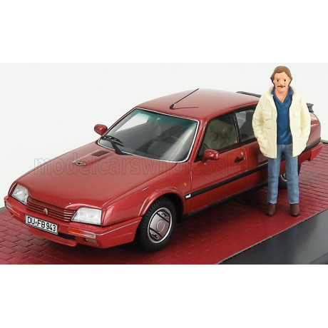 MATRIX SCALE MODELS CITROEN CX GTI TURBO II 1986 WITH FIGURE HORST S.DUISBURG - RED 1/43