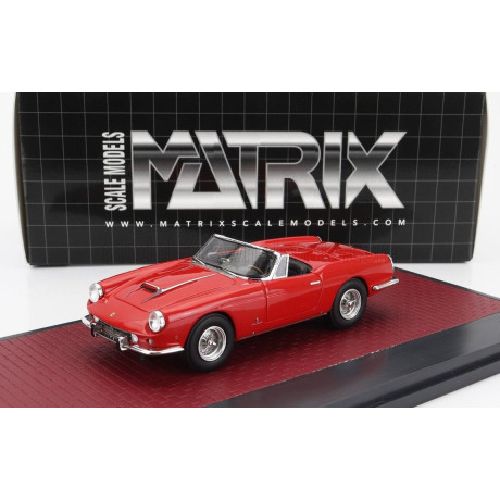 MATRIX SCALE MODELS FERRARI 400 SUPERAMERICA PINIFARINA CABRIOLET OPEN 1960 - RED 1/43