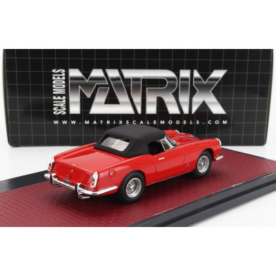 MATRIX SCALE MODELS FERRARI 400 SUPERAMERICA PINIFARINA CABRIOLET CLOSED 1960 - RED BLACK 1/43