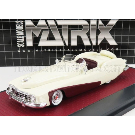 MATRIX SCALE MODELS MERCURY TEMPLETON SATURN BOB HOPE SPECIAL 1948 - WHITE RED 1/43