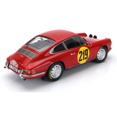 MATRIX SCALE MODELS PORSCHE 911S 2.0L COUPE N 219 3rd RALLY MONTECARLO 1967 VIC ELFORD - DAVID STONE - RED 1/18