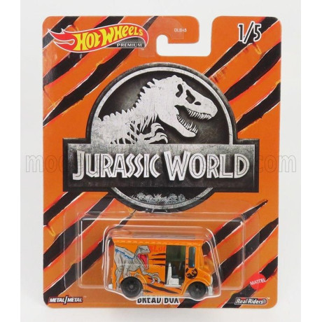 MATTEL HOT WHEELS TRUCK BREAD VAN - JURASSIC WORLD - ORANGE 1/64