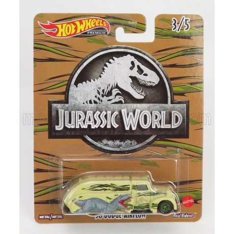MATTEL HOT WHEELS DODGE AIFLOW - JURASSIC WORLD - CREAM GREY 1/64