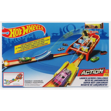 MATTEL HOT WHEELS ACCESSORIES LAUNCH ACROSS CHALLENGE WITH CAR - VARIOUS 1/64