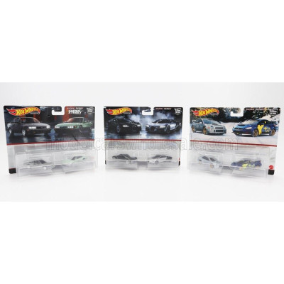 MATTEL HOT WHEELS NISSAN SET 6X SENTRA SE-R 1991 + SILVIA (S13) 1988 - SUBARU IMPREZA WRX BASE RALLY 2016 + IMPREZA WRX 2002 - B