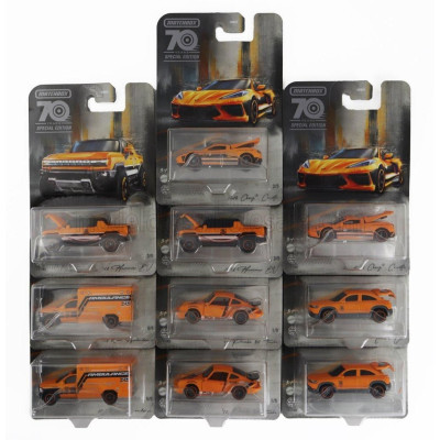 MATTEL HOT WHEELS FIAT SET ASSORTMENT 10 PIECES - 70 YEARS EDITION - VARIOUS 1/64