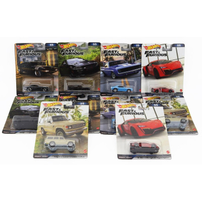 MATTEL HOT WHEELS CHEVROLET SET ASSORTMENT 10 PIECES FAST & FURIOUS - VARIOUS 1/64