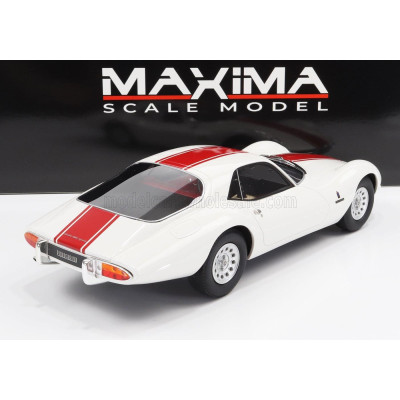 MAXIMA ALFA ROMEO GIULIA TZ2 COUPE PININFARINA 1965 - WHITE RED 1/18