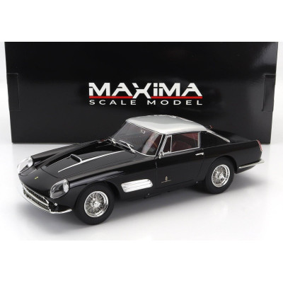 MAXIMA FERRARI 410 SUPERAMERICA III SERIES PININFARINA COUPE 1958 - BLACK SILVER 1/18