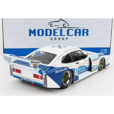 MCG FORD ENGLAND CAPRI TURBO Gr.5 TEAM SACHA N 52 DRM ZOLDER 1979 H.HEYER - WHITE 2 TONE BLUE 1/18