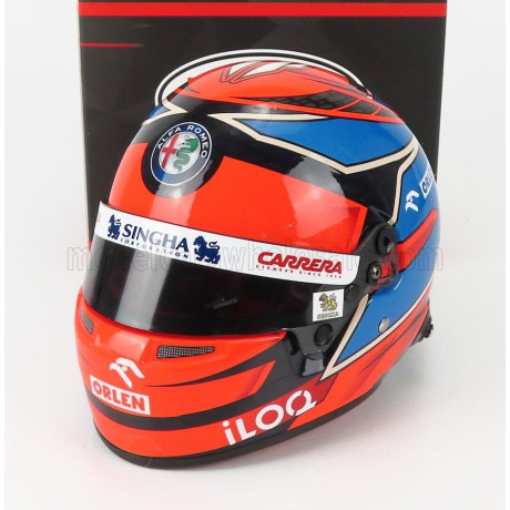 MINI HELMET BELL HELMET F1  CASCO HELMET ALFA ROMEO C41 TEAM ORLEN RACING N 7 EMILIA ROMAGNA IMOLA GP 2021 KIMI RAIKKONEN - RED