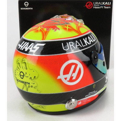 MINI HELMET SCHUBERTH HELMET F1 CASCO HELMET VF-21 TEAM URALKALI N 47 BRITISH SILVERSTONE GP 2021 MICK SCHUMACHER - GREEN RED BL