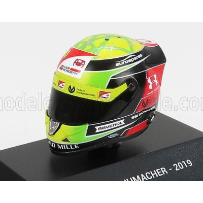 MINI HELMET SCHUBERTH HELMET F2 KEYRING HELMET DALLARA TEAM PREMA RACING N 9 SEASON MICK SCHUMACHER 2019 - YELLOW GREEN RED BLAC