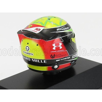 MINI HELMET SCHUBERTH HELMET F2 KEYRING HELMET DALLARA TEAM PREMA RACING N 9 SEASON MICK SCHUMACHER 2019 - YELLOW GREEN RED BLAC