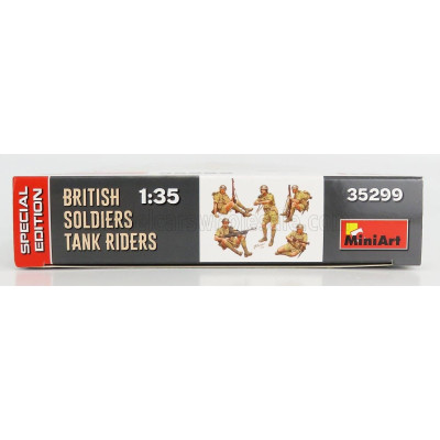 MINIART FIGURES SOLDATI - BRITISH SOLDIERS MILITARY TANK RIDERS 1/35