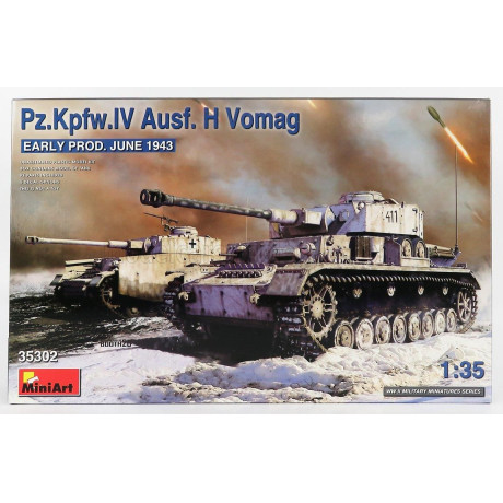 MINIART KRUPP H VOMAG MILITARY TANK JUNE 1943 1/35