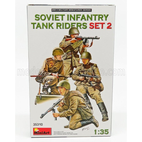 MINIART FIGURES SOVIET INFANTRY TANK RIDERS SET 2 1/35