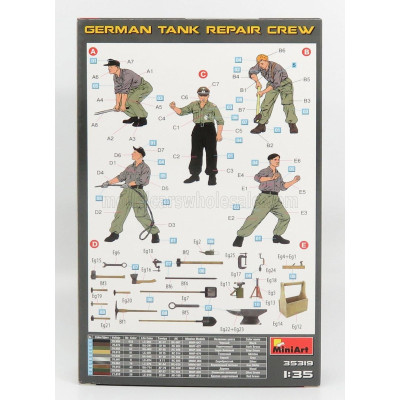 MINIART FIGURES SOLDATI - SOLDIERS - GERMAN TANK REPAIR CREW 1/35