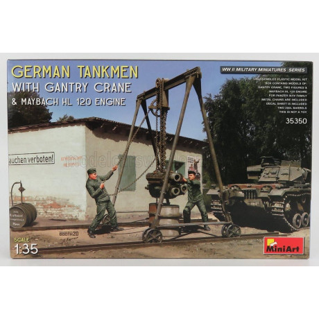 MINIART FIGURES SOLDATI - SOLDIERS MILITARY GERMAN TANKMEN WITH GANTRY CRANE 1944 1/35