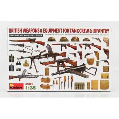MINIART ACCESSORIES ARMI - BRITISH WEAPONS & EQUIPMENT FOR TANK CREW 1/35