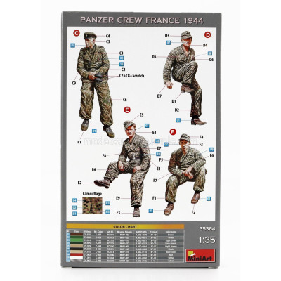 MINIART FIGURES SOLDIER PANZER CREW MILITARY 1944 1/35