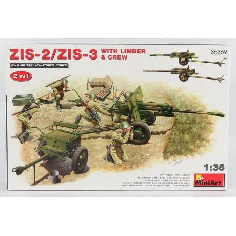 MINIART ZIS 2/ZIS-3 WITH LIMBER & CREW 1/35