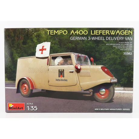 MINIART TEMPO A400 VAN LIEFERWAGEN 3-WHEELS AMBULANCE MILITARY 1962 1/35