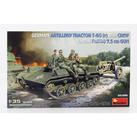 MINIART TANK T-60 TRACTOR GERMAN ARTILLERY MILITARY 1945 1/35
