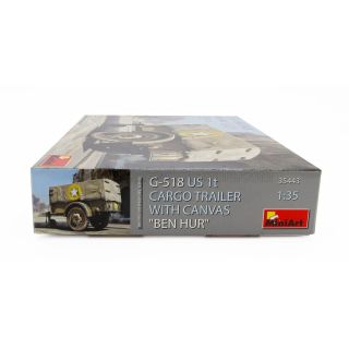 MINIART TRAILER RIMORCHIO - G-518 US CARGO TRAILER BEN HUR MILITARY 1/35