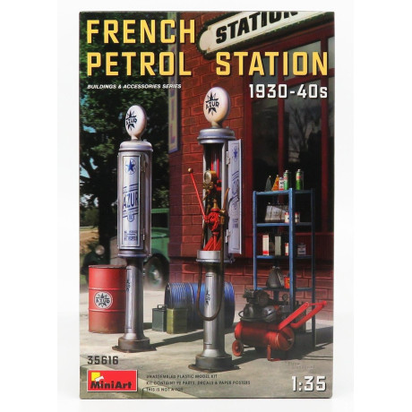 MINIART ACCESSORIES FRENCH PETROL STATION 1/35